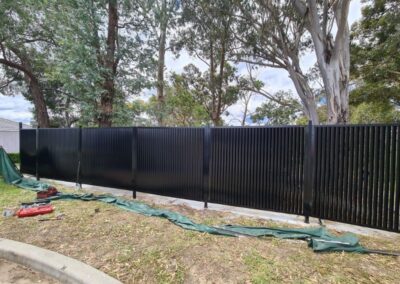 Penrith colorbond fence installed