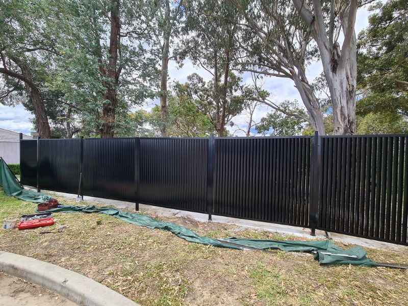 Penrith colorbond fence installed