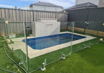 Penrith glass pool fence installed